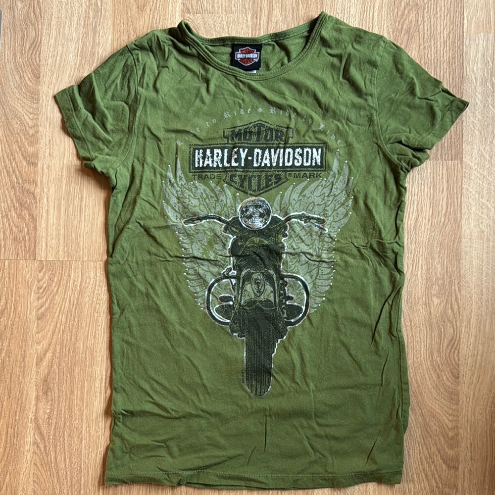 Harley-Davidson Olive Winged Motorcycle Tee
